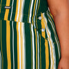 Green Bay Packers NFL Womens Hyper Stripe Bib Overalls