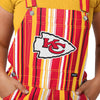 Kansas City Chiefs NFL Womens Hyper Stripe Bib Overalls