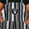 Las Vegas Raiders NFL Womens Hyper Stripe Bib Overalls