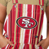 San Francisco 49ers NFL Womens Hyper Stripe Bib Overalls