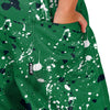 Philadelphia Eagles NFL Womens Kelly Green Paint Splatter Bib Overalls