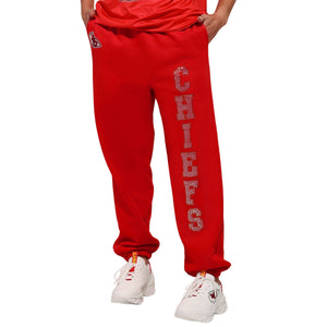Kansas City Chiefs NFL Womens Big Wordmark Rhinestone Sweatpants (PREORDER - SHIPS MID NOVEMBER)