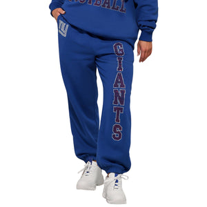 New York Giants NFL Womens Big Wordmark Rhinestone Sweatpants (PREORDER - SHIPS MID NOVEMBER)