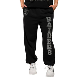 Las Vegas Raiders NFL Womens Big Wordmark Rhinestone Sweatpants (PREORDER - SHIPS MID NOVEMBER)