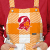 Tampa Bay Buccaneers NFL Womens Creamsicle Plaid Thematic Bib Overalls