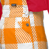 Tampa Bay Buccaneers NFL Womens Creamsicle Plaid Thematic Bib Overalls