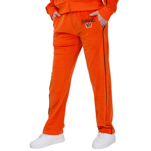 Cincinnati Bengals NFL Womens Orange Velour Pants