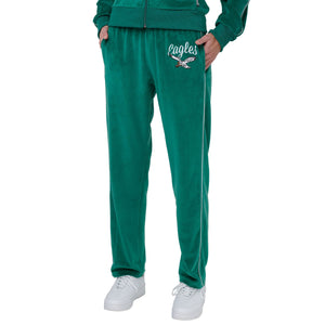 Philadelphia Eagles NFL Womens Kelly Green Velour Pants