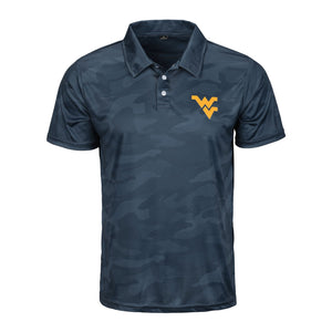 West Virginia Mountaineers NCAA Mens Color Camo Polyester Polo
