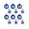 Duke Blue Devils NCAA 12 Pack Ball Ornament Set