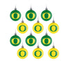 Oregon Ducks NCAA 12 Pack Ball Ornament Set