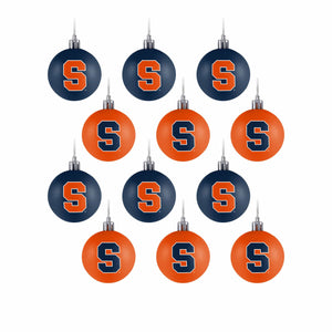 Syracuse Orange NCAA 12 Pack Ball Ornament Set