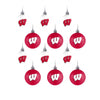 Wisconsin Badgers NCAA 12 Pack Ball Ornament Set