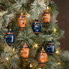 Denver Broncos NFL 12 Pack Football Ornament Set