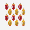 Kansas City Chiefs NFL 12 Pack Football Ornament Set