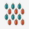 Miami Dolphins NFL 12 Pack Football Ornament Set