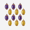 Minnesota Vikings NFL 12 Pack Football Ornament Set