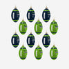 Seattle Seahawks NFL 12 Pack Football Ornament Set