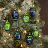 Seattle Seahawks NFL 12 Pack Football Ornament Set