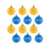 Los Angeles Chargers NFL 12 Pack Ball Ornament Set