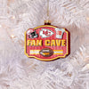 Kansas City Chiefs NFL Blown Glass Fan Cave Ornament
