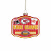 Kansas City Chiefs NFL Blown Glass Fan Cave Ornament