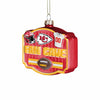 Kansas City Chiefs NFL Blown Glass Fan Cave Ornament