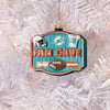Miami Dolphins NFL Blown Glass Fan Cave Ornament