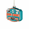 Miami Dolphins NFL Blown Glass Fan Cave Ornament