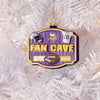 Minnesota Vikings NFL Blown Glass Fan Cave Ornament