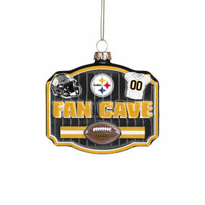 Pittsburgh Steelers NFL Blown Glass Fan Cave Ornament