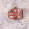 San Francisco 49ers NFL Blown Glass Fan Cave Ornament