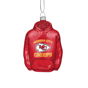 Kansas City Chiefs NFL Glitter Hoodie Ornament