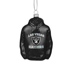 Las Vegas Raiders NFL Glitter Hoodie Ornament