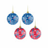 Buffalo Bills NFL 4 Pack Ball Mascot Ornament Set