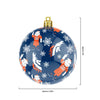 Denver Broncos NFL 4 Pack Ball Mascot Ornament Set