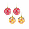 Kansas City Chiefs NFL 4 Pack Ball Mascot Ornament Set