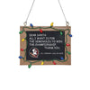 Florida State Seminoles NCAA Chalkboard Sign Ornament