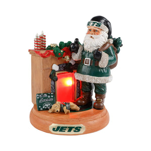 New York Jets NFL Santa Fireplace Figurine