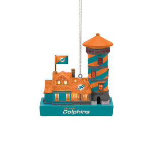 Miami Dolphins NFL Light Up Resin Lighthouse Ornament (PREORDER - SHIPS LATE NOVEMBER)
