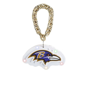 Baltimore Ravens NFL Big Logo Light Up Chain Ornament