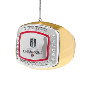 Florida Panthers NHL 2024 Stanley Cup Champions Ring Ornament