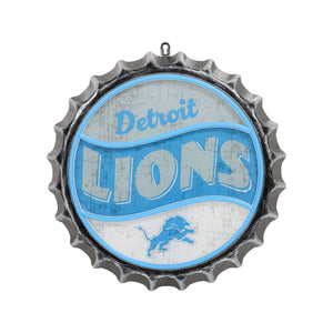 Detroit Lions NFL LED Neon Backlit Bottle Cap Wall Sign