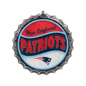 New England Patriots NFL LED Neon Backlit Bottle Cap Wall Sign