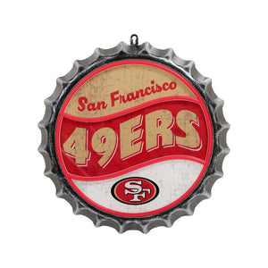San Francisco 49ers NFL LED Neon Backlit Bottle Cap Wall Sign