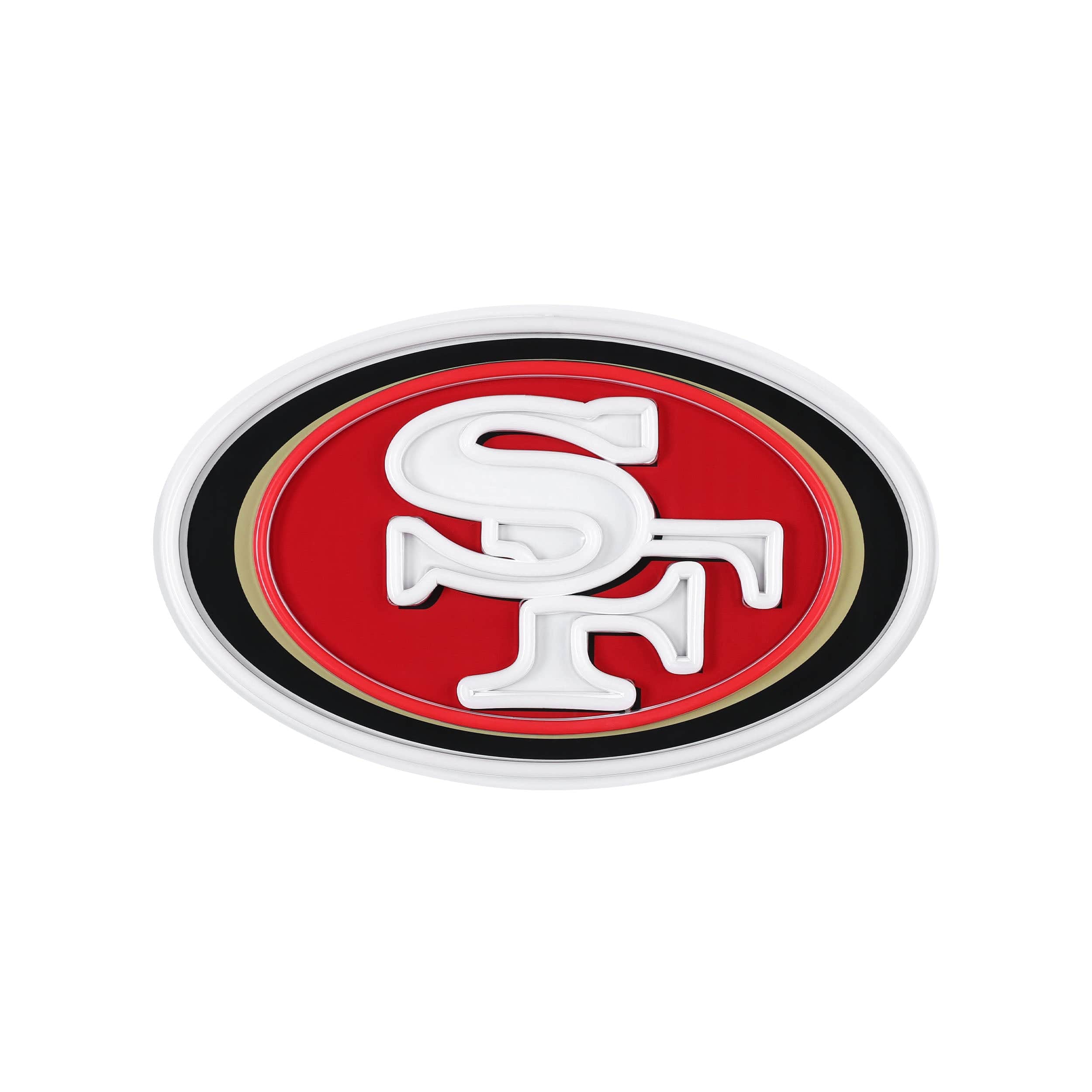 くすぶり　NFL 49ers 刺繍ロゴ ゴールド サンフランシスコ 49ers ロゴ ピンバッジ