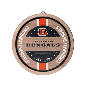 Cincinnati Bengals NFL Wooden Barrel Sign