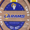 Los Angeles Rams NFL Wooden Barrel Sign