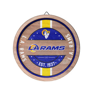 Los Angeles Rams NFL Wooden Barrel Sign