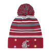 Washington State Cougars NCAA Horizontal Stripe Light Up Beanie